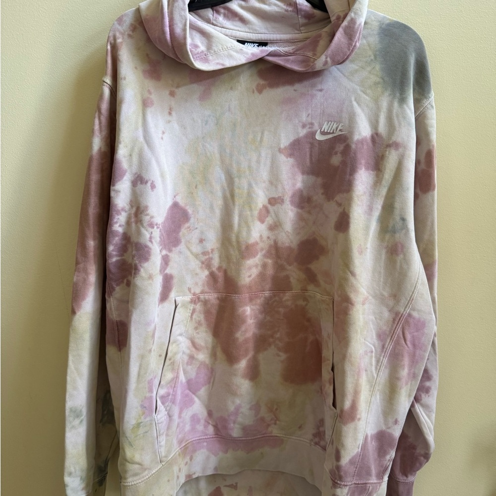 Nike Artistic Pink and Cream Cowl Neck Sweater